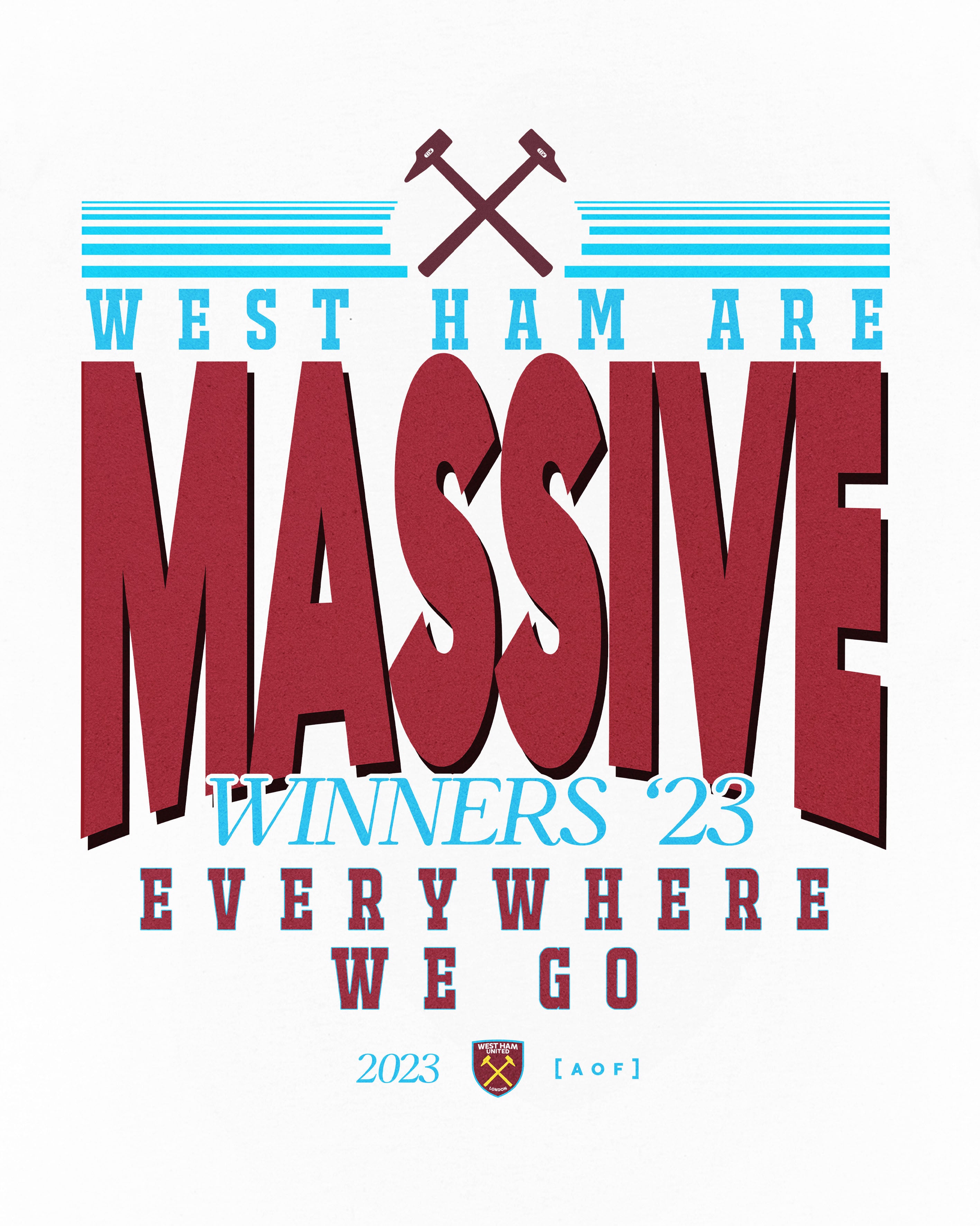 AOF West Ham are Massive Tee | White Graphic T-shirt | Art of Football