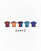 AOF x Barcelona Printed Classics Tee | White T-shirt | Art of Football